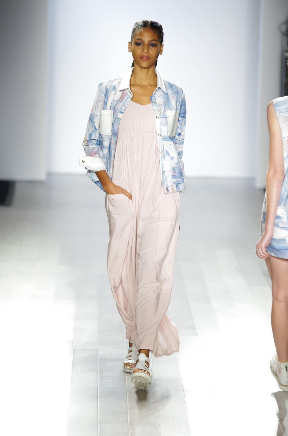 Isabella Rose Taylor spring 2015 collection babydoll maxi dress and jacket