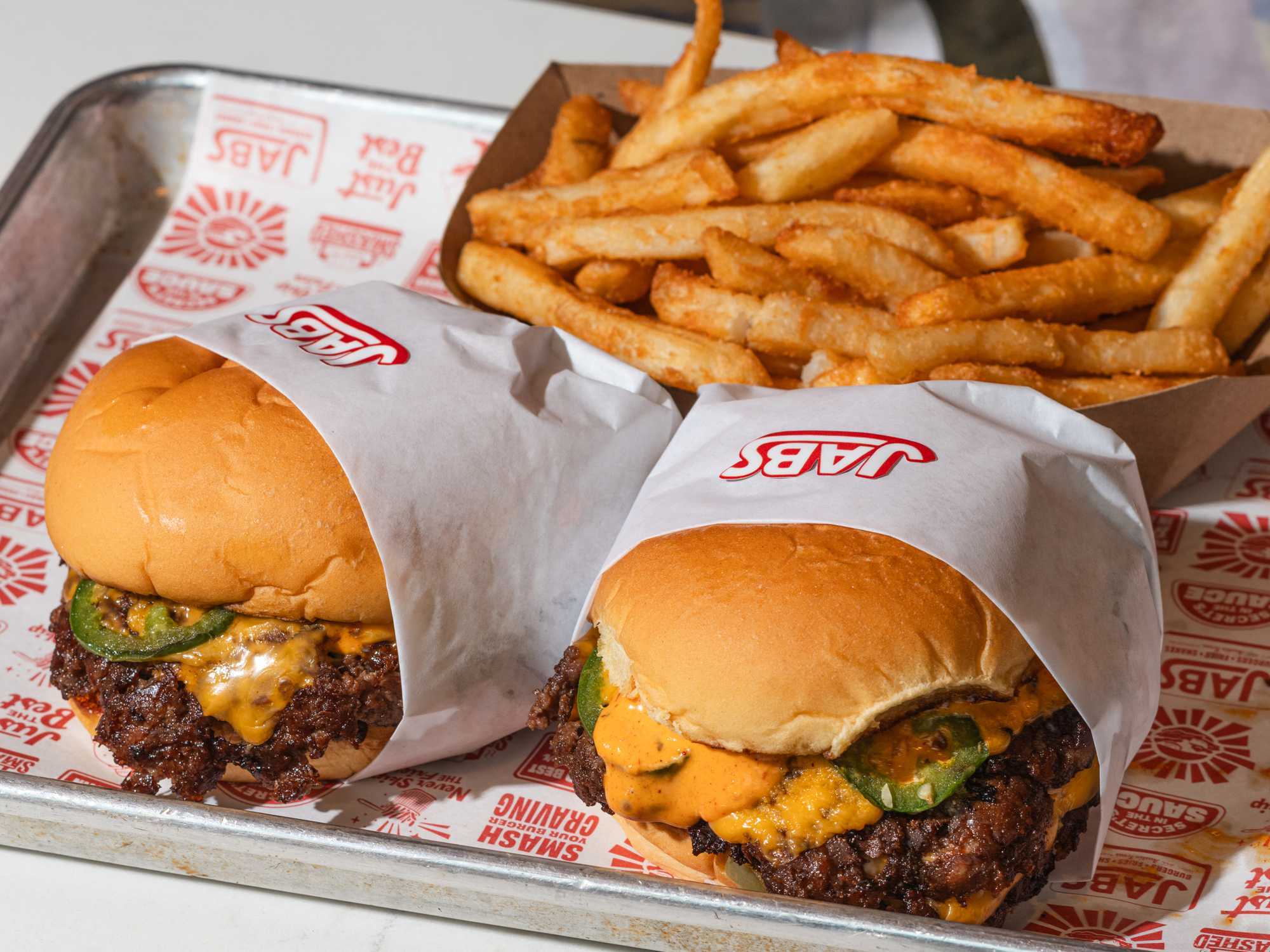 JABS burgers and fries