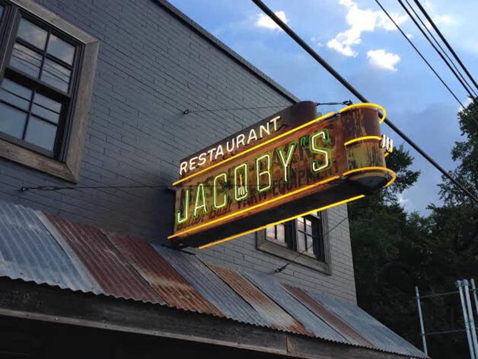 Jacoby's Austin exterior sign