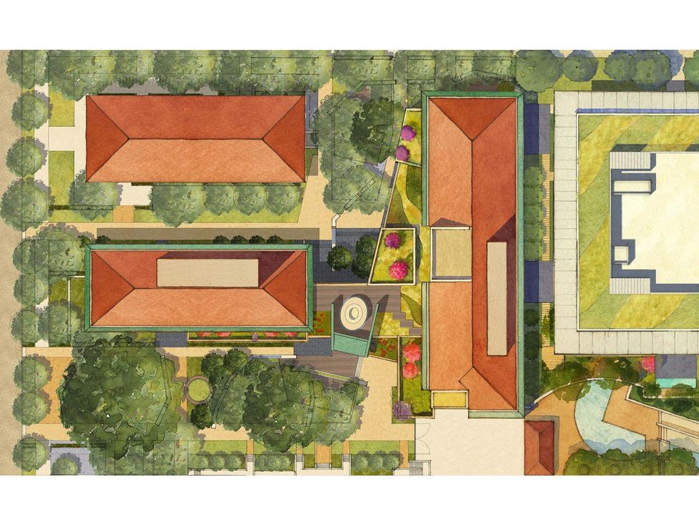 James Turrell rooftop Skyspace University of Texas at Austin plan rendering