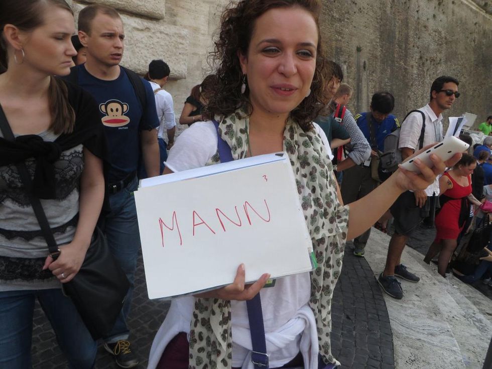 Jane Howze trip to Rome September 2014 Our guide shows up