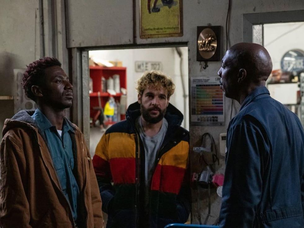 Jerrod Carmichael, Christopher Abbott, and JB Smoove in On the Count of Three