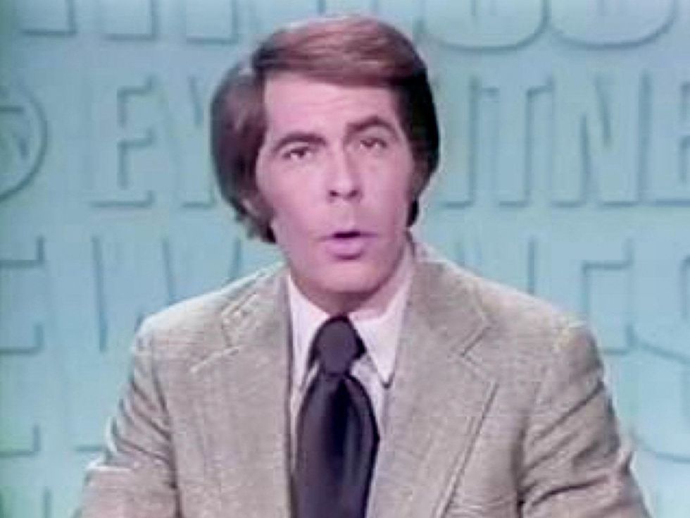 John Hambrick former KHOU anchor during early broadcast