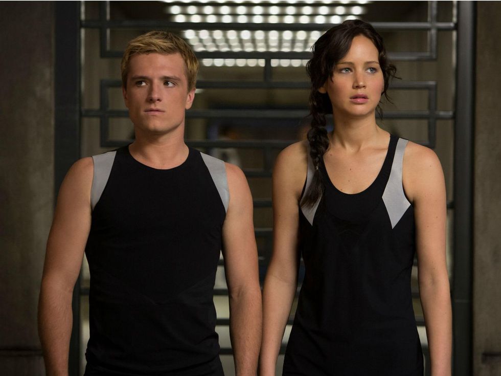 Josh Hutcherson and Jennifer Lawrence in The Hunger Games: Catching Fire