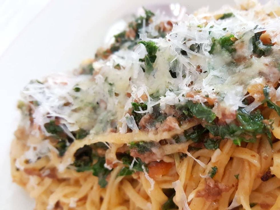 June's All Day restaurant Austin South Congress pasta spaghettit bologanaise