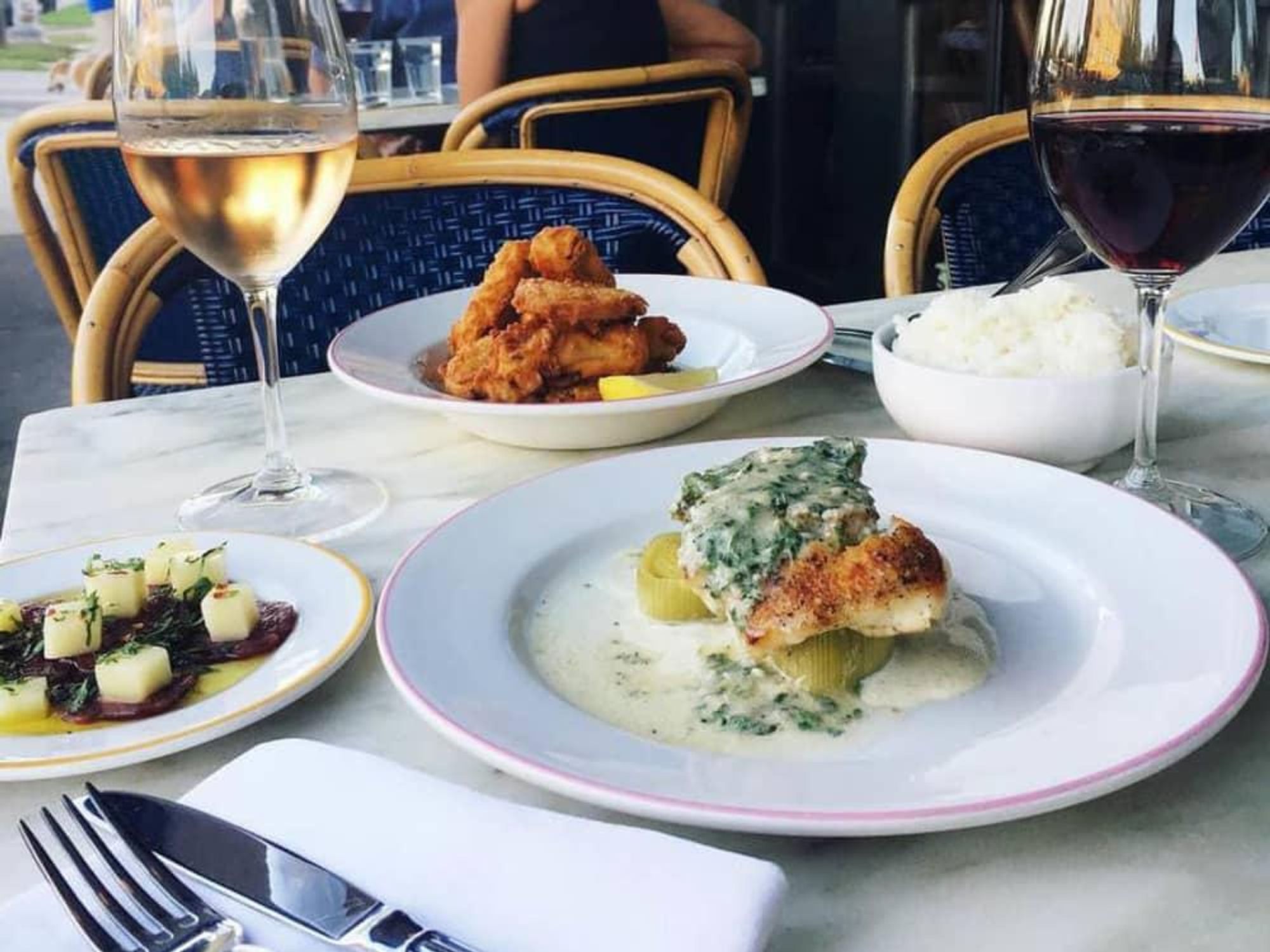 June's All Day restaurant Austin South Congress patio wine