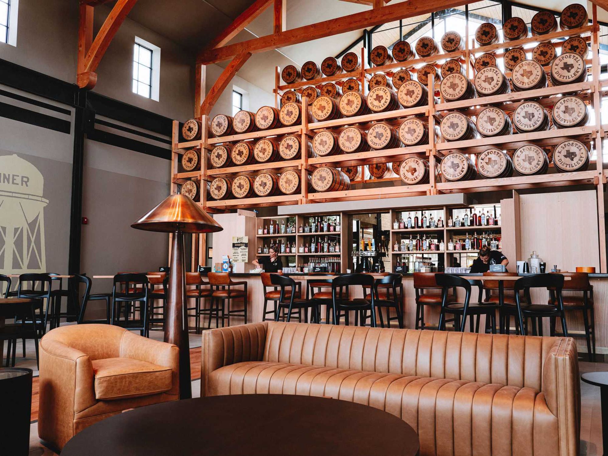 K. Spoetzl Brewery & Distillery Rickhouse interior
