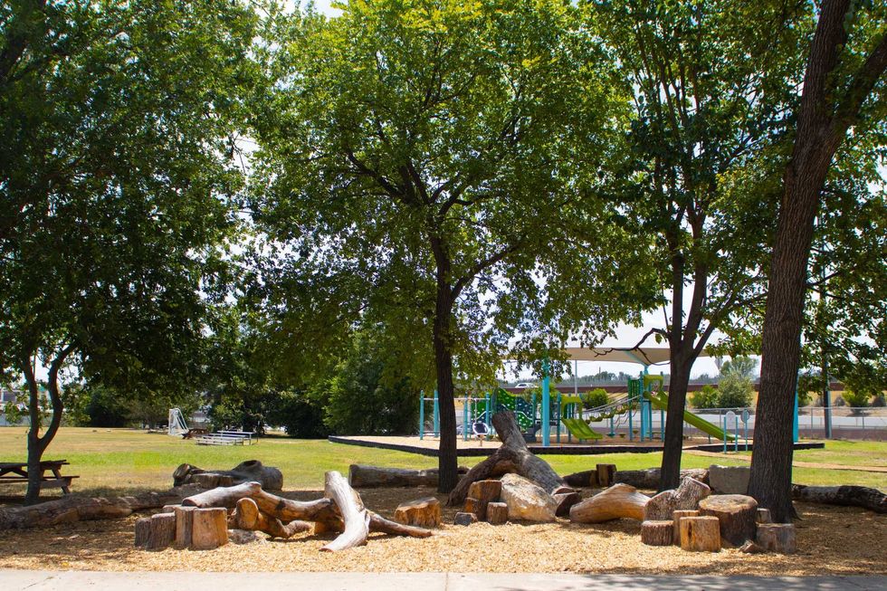 Kaboom! Playscape and Nature Exploration area at East Communities YMCA