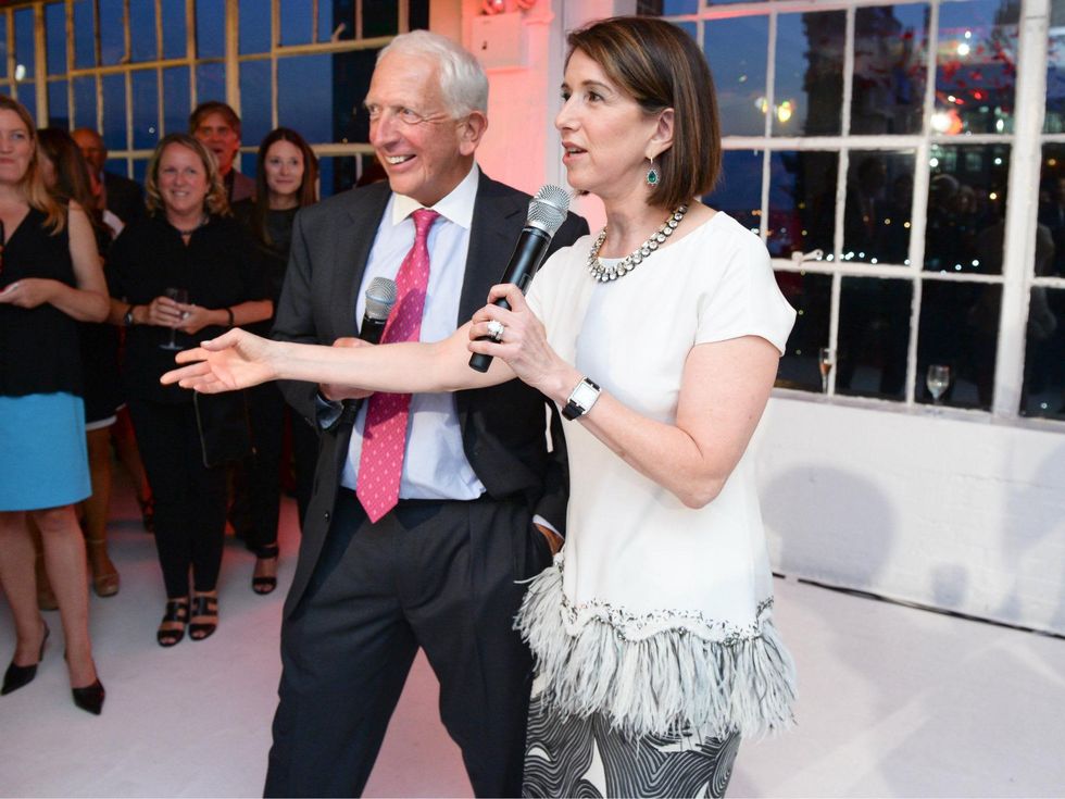 Karen Katz and Stephen Ross at Neiman Marcus party