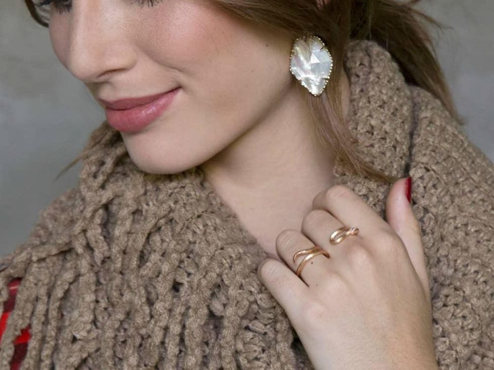 Kendra Scott jewelry Bryce double ring gold Corley earrings 2015