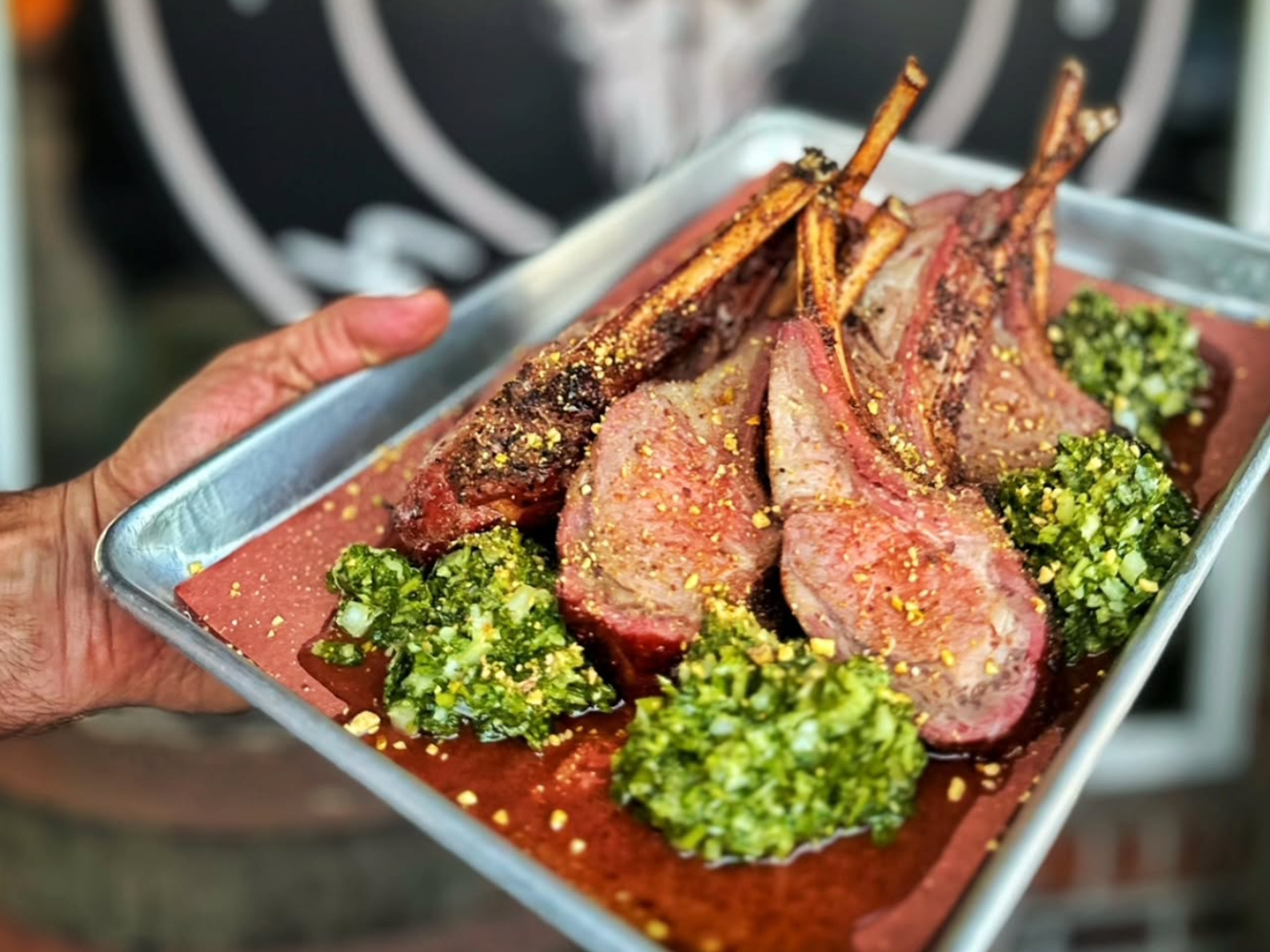 KG BBQ lamb chops