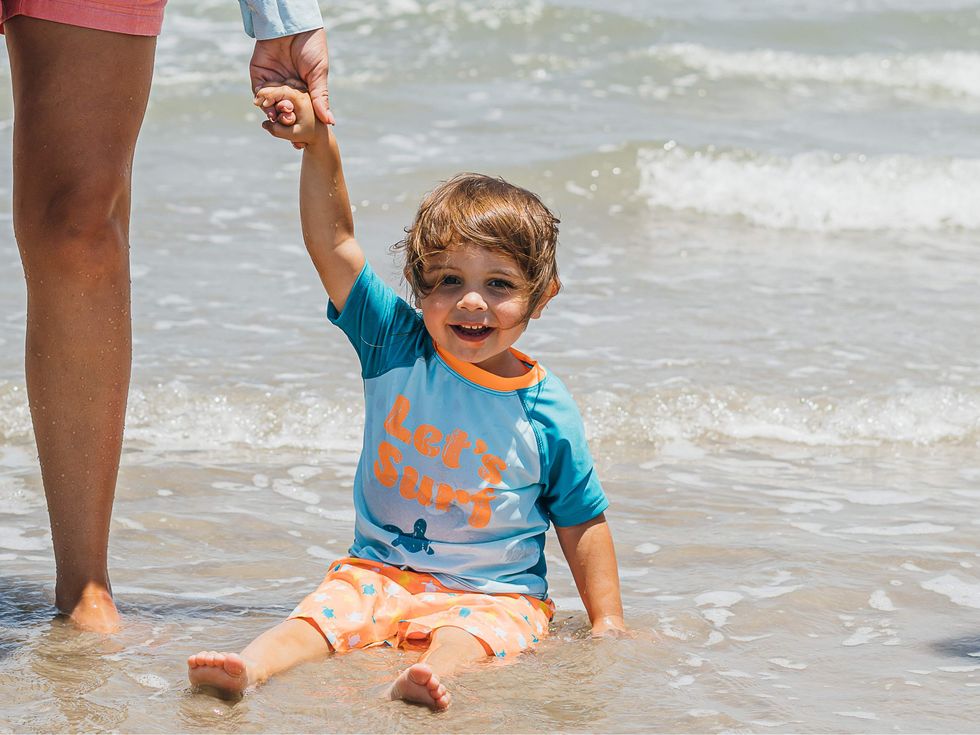 Kid on beach Port Aransas
