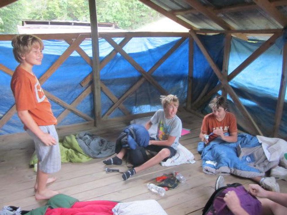 Kids at Heifer Ranch's Global Village Experience