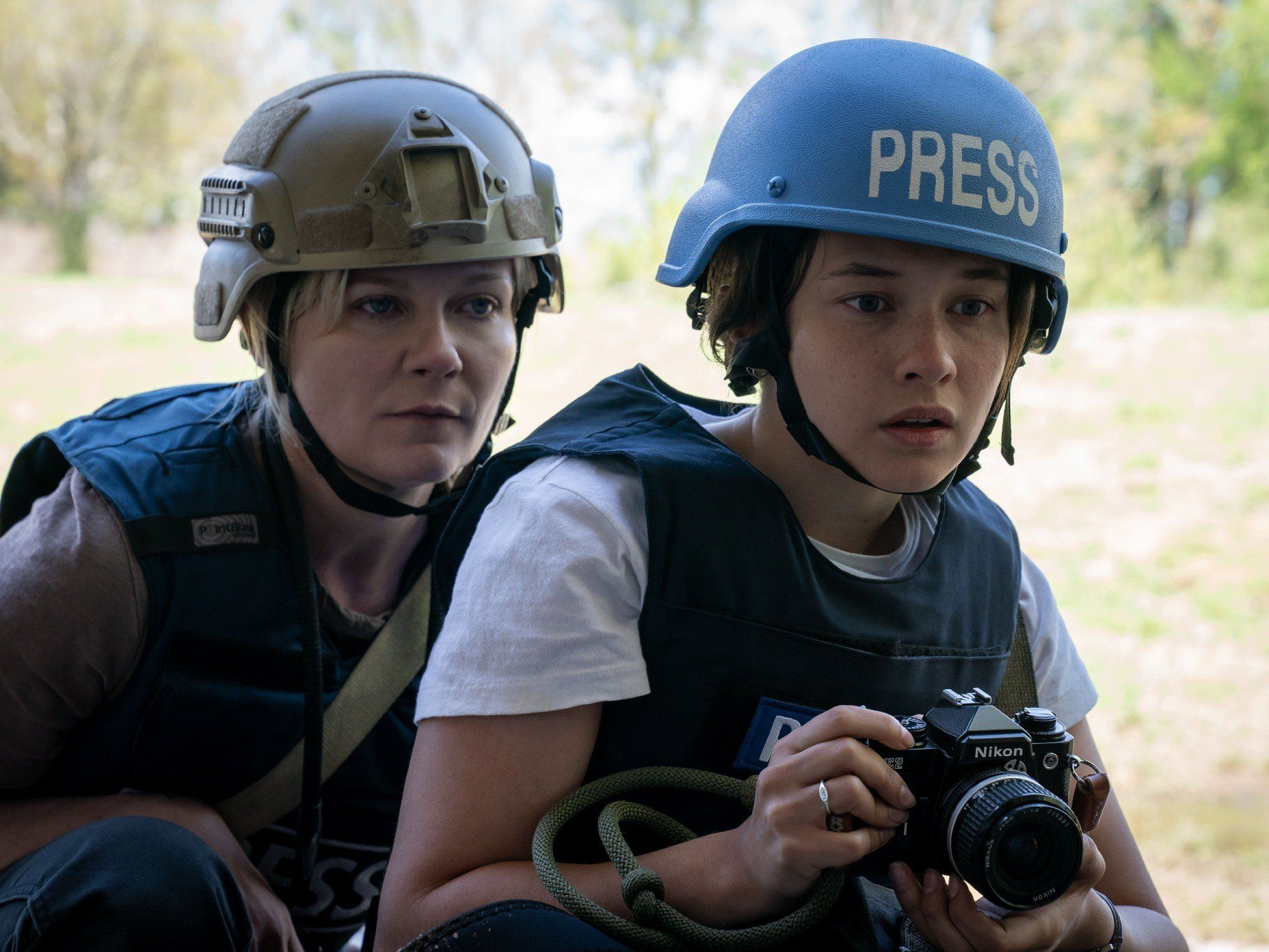 Kirsten Dunst and Cailee Spaeny in Civil War