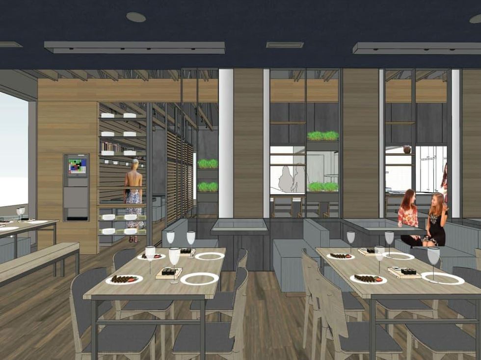 Kuneho restaurant interior rendering November 2016