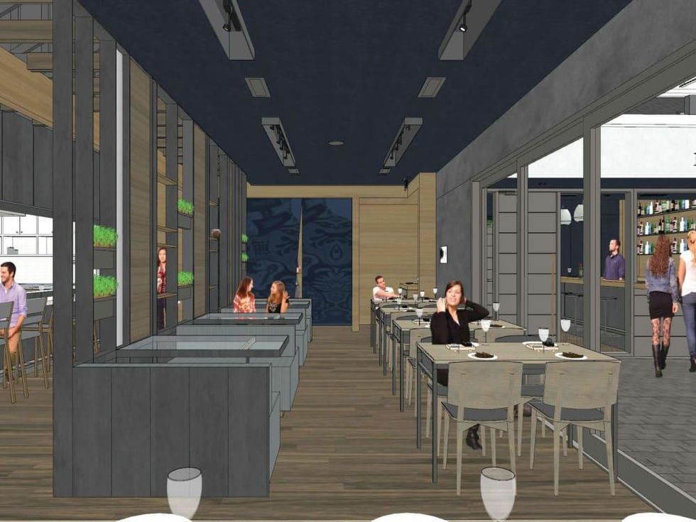 Kuneho restaurant interior rendering November 2016