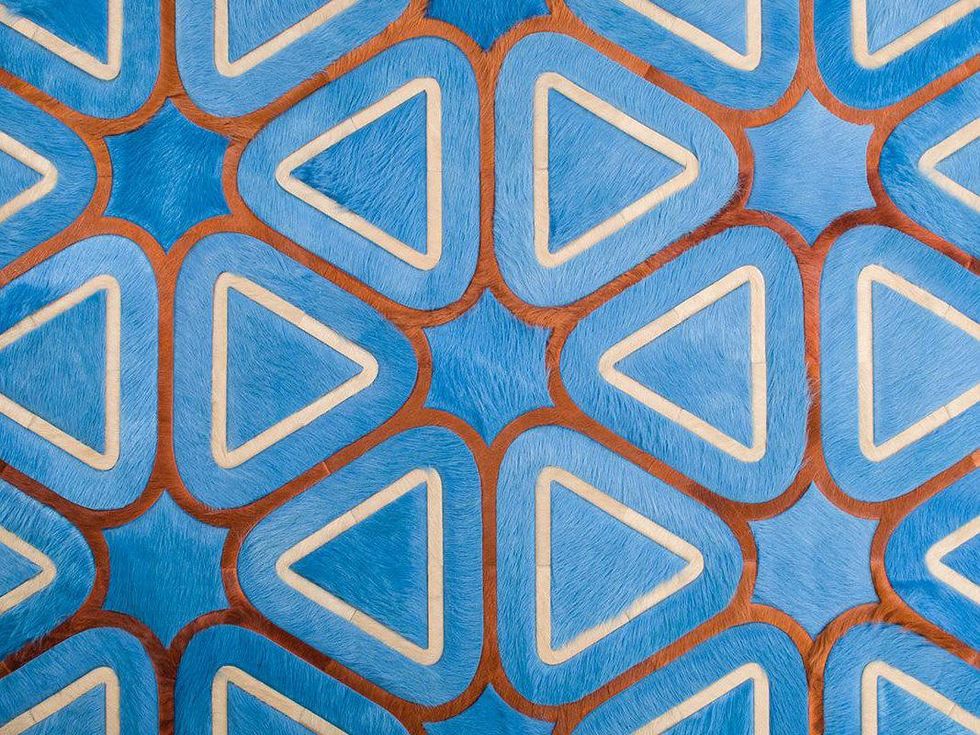 Kyle Bunting cowhide rug