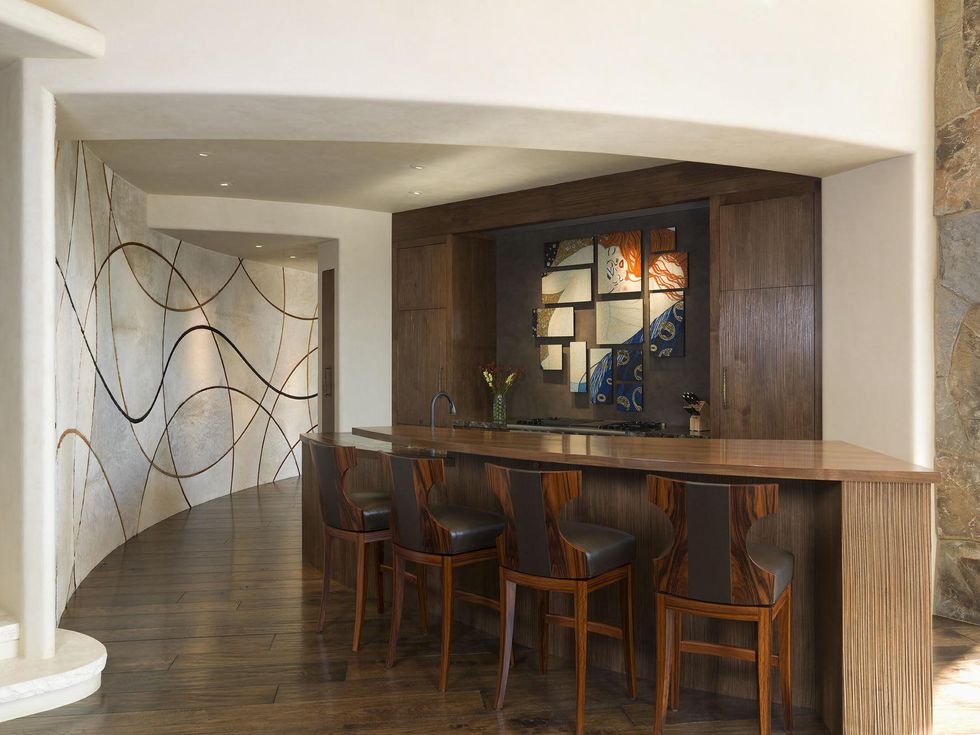 Austinbased Kyle Bunting's cowhide designs are colorful, experimental