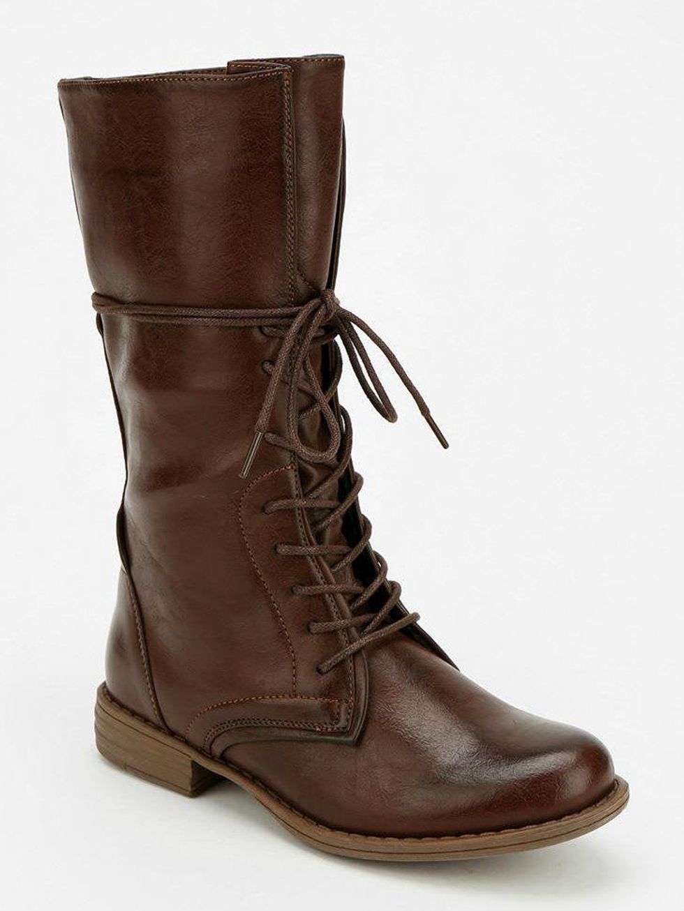 Lace up midrise boot