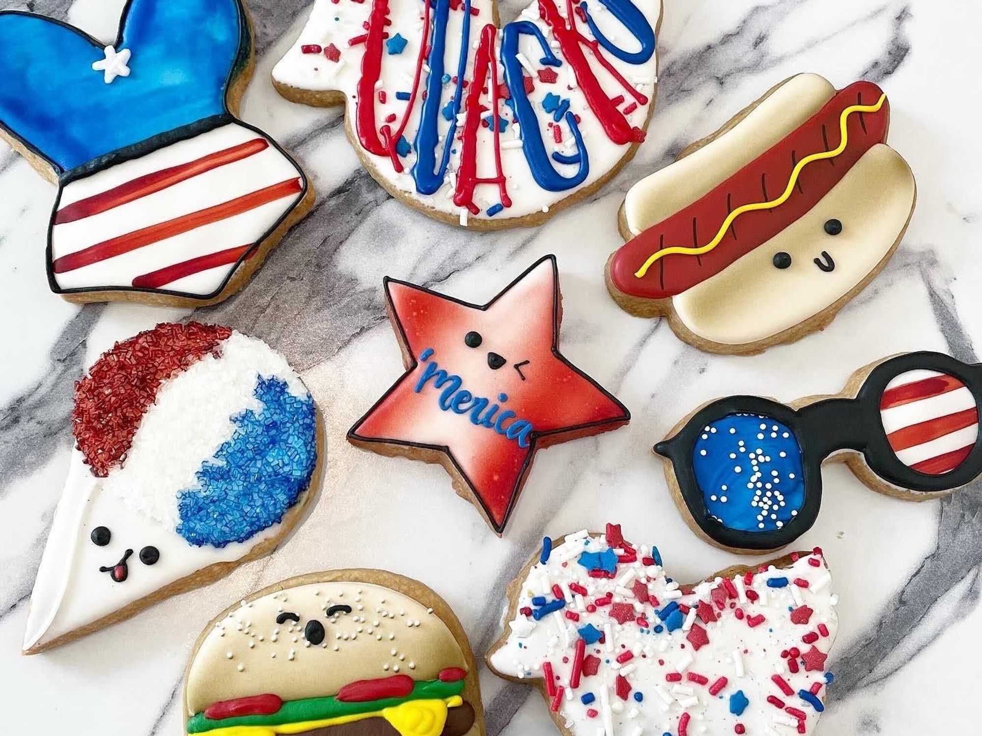 Lady Quack's July 4th cookies