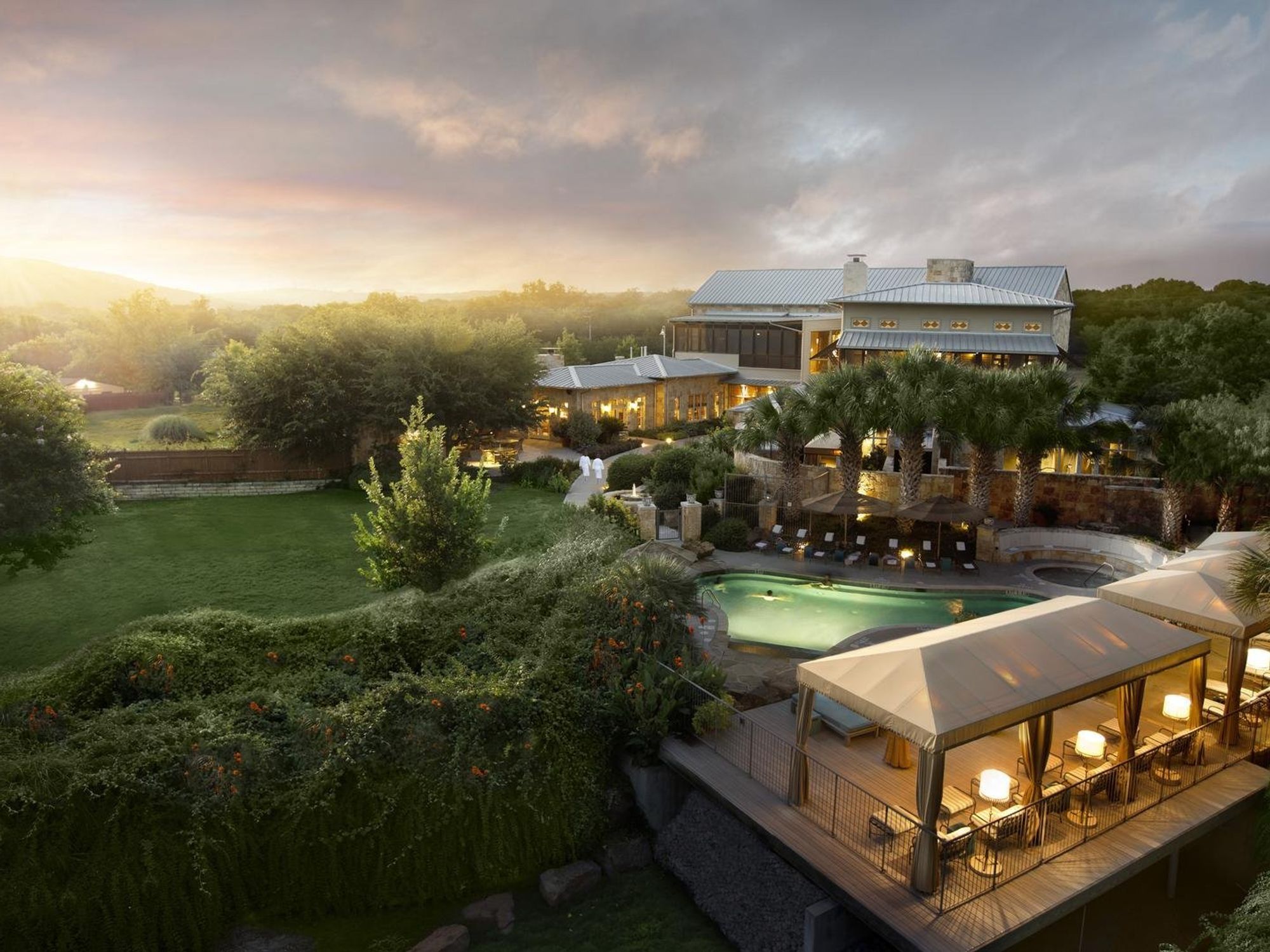 Lake Austin Spa Resort exterior aerial