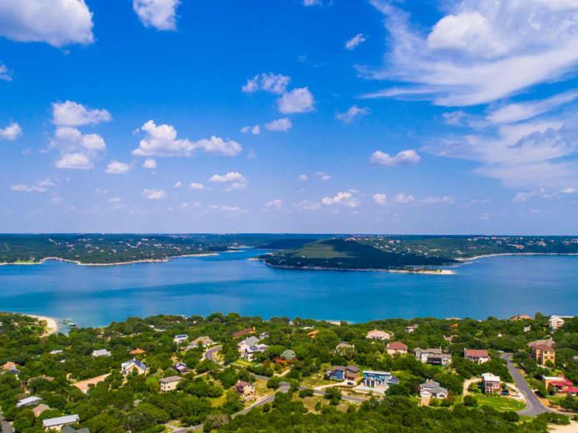 Lakeway Lake Travis Austin lake aerial photo