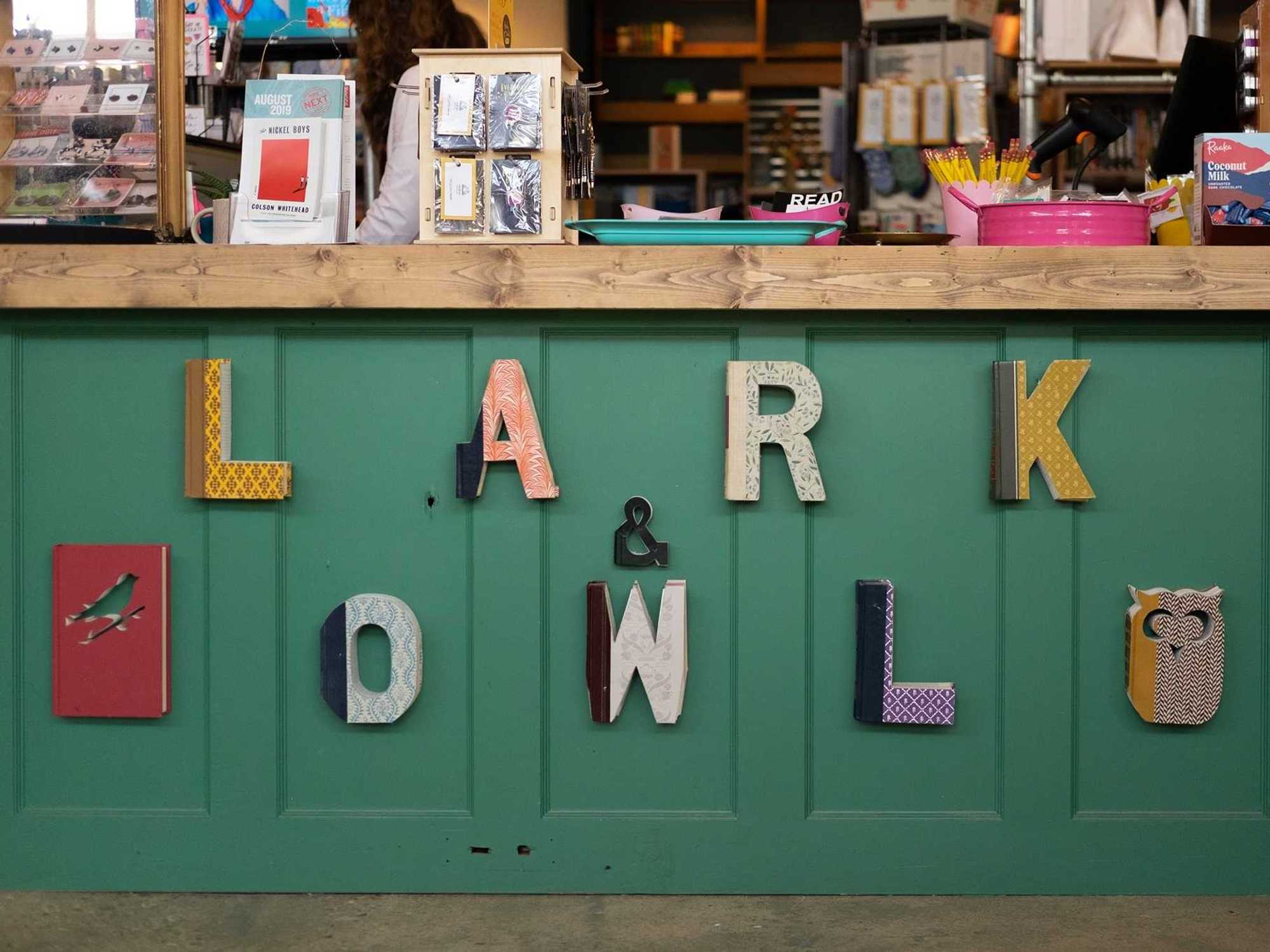 Lark & Owl Booksellers counter