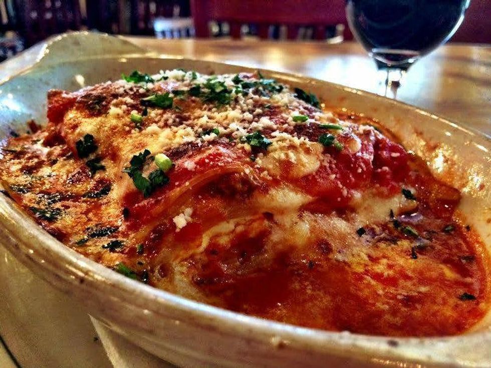 lasagna Mandola's italian market in austin