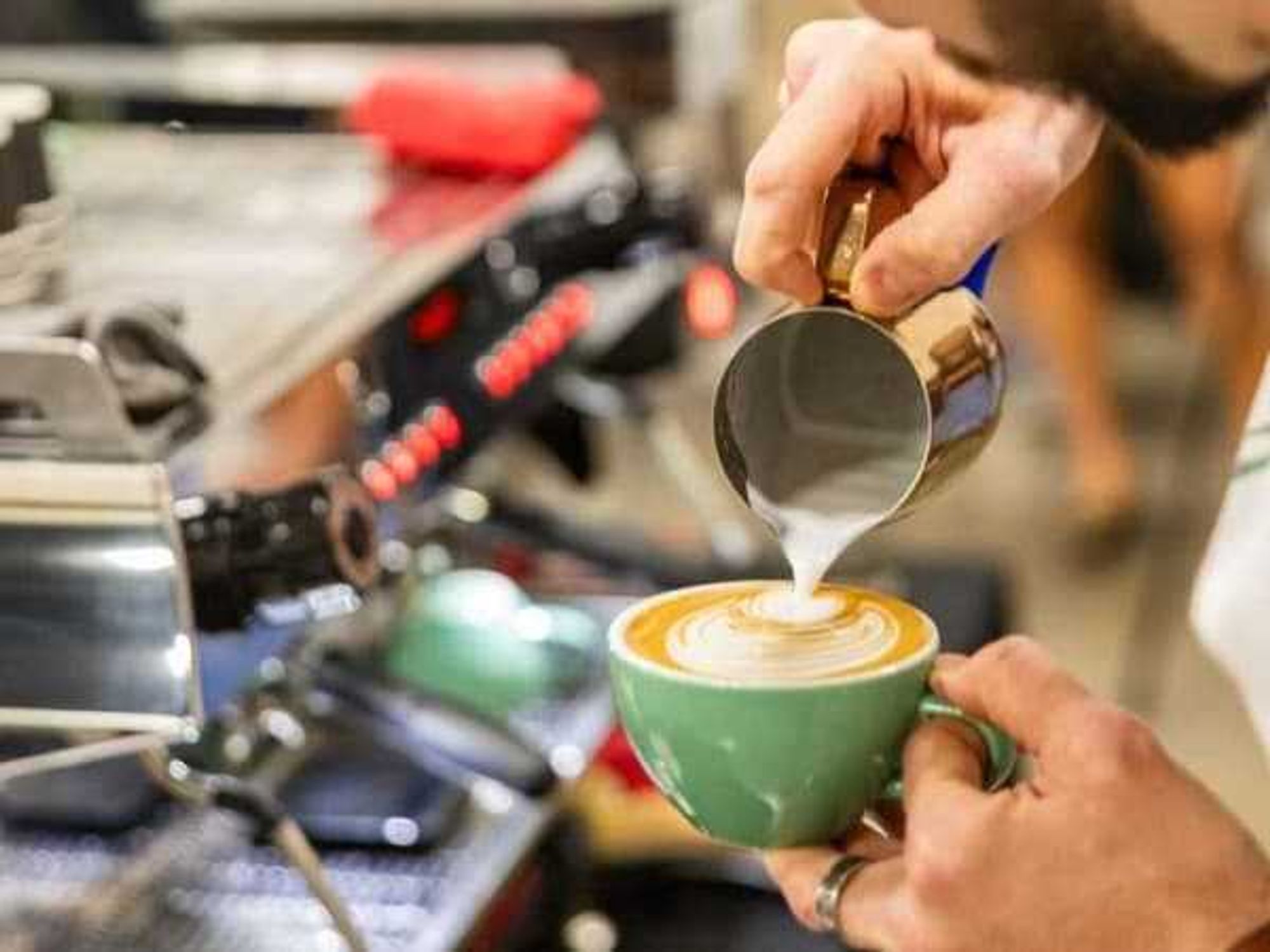 Latte art at Austin Coffee Festival