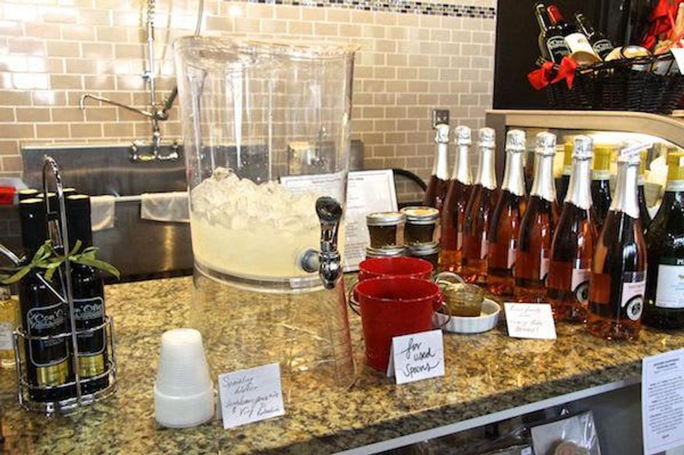 Lemongrass mint white balsamic soda at Con'Olio in Austin