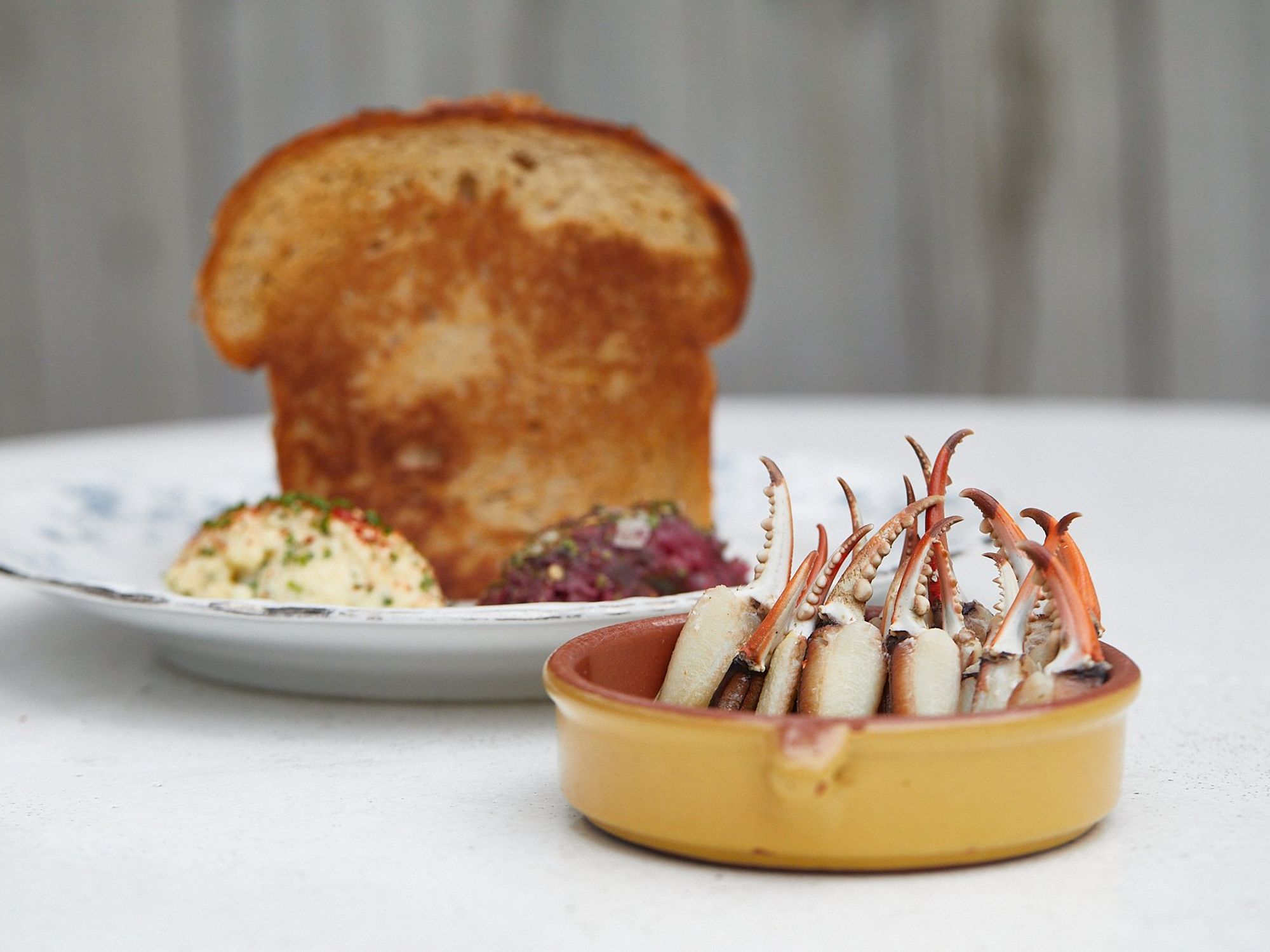 Lenoir crab fingers and toast