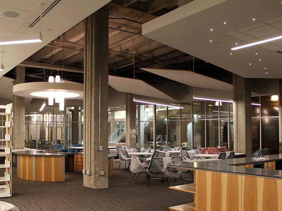 library under construction at ACC Highland Campus