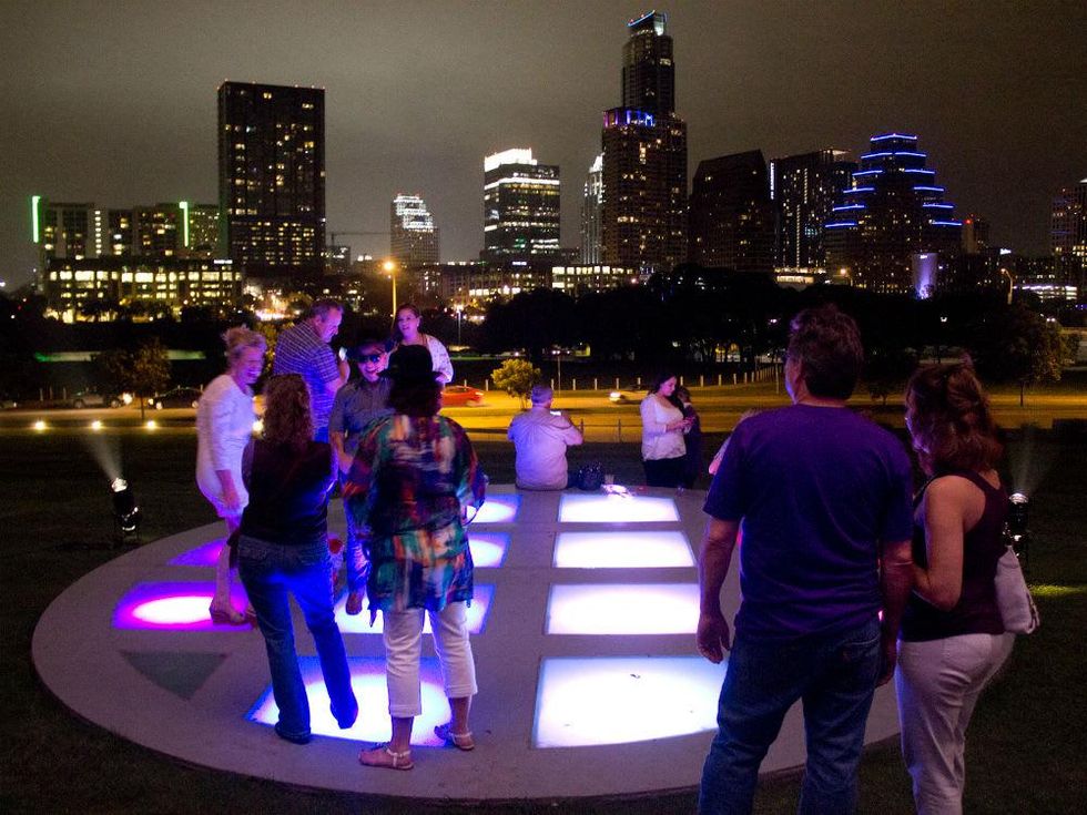 Long Center_Purple Party 7_terrace_Austin night skyline_2015
