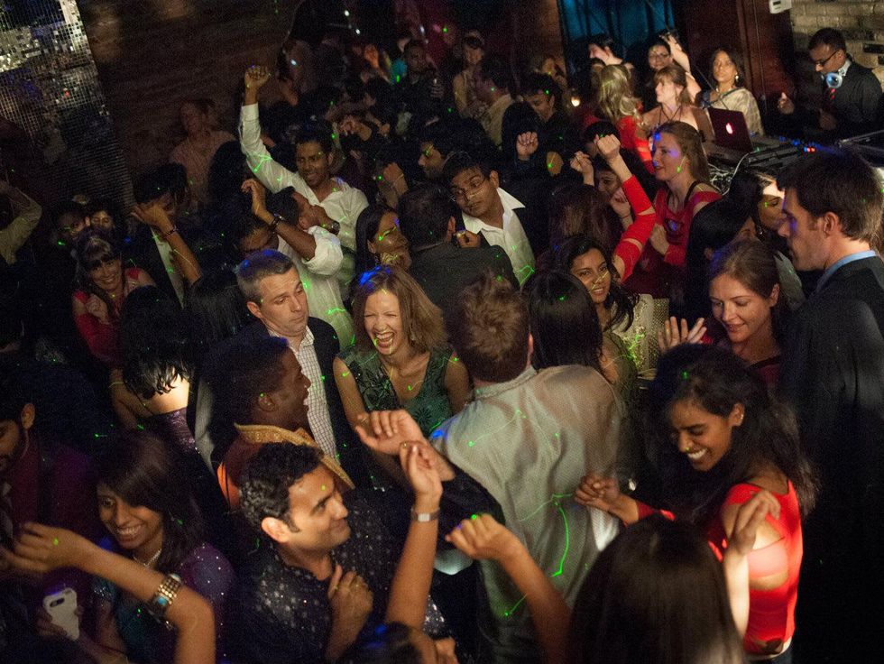 Loud electronic music fueled a frenzied dance party at Bollywood Ball