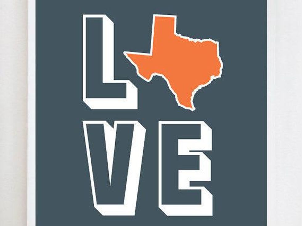 Love Texas Print
