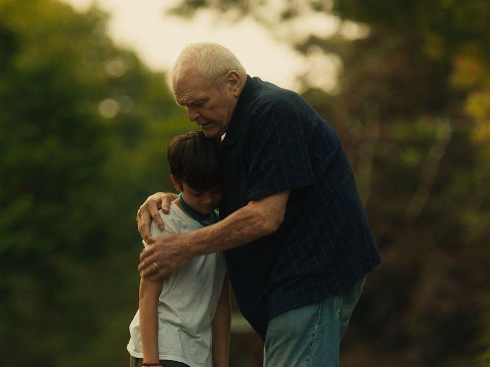 Lucas Jaye and Brian Dennehy in Driveways