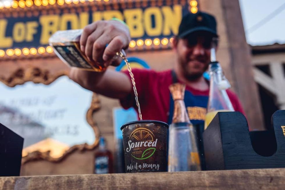 Luck Cinema Fistful of Bourbon bartender