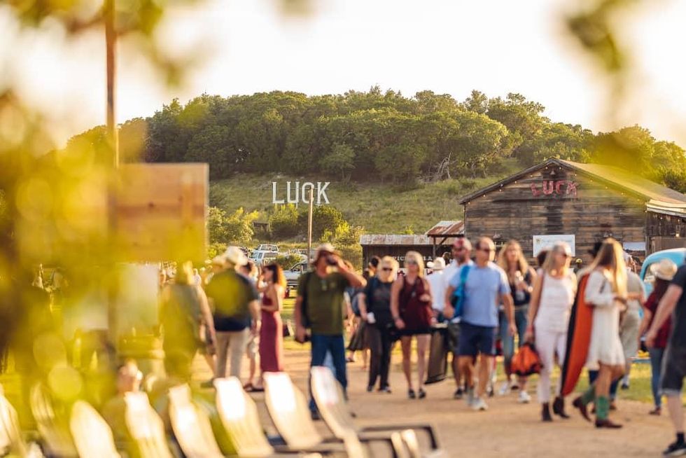 Luck Cinema Town Sign