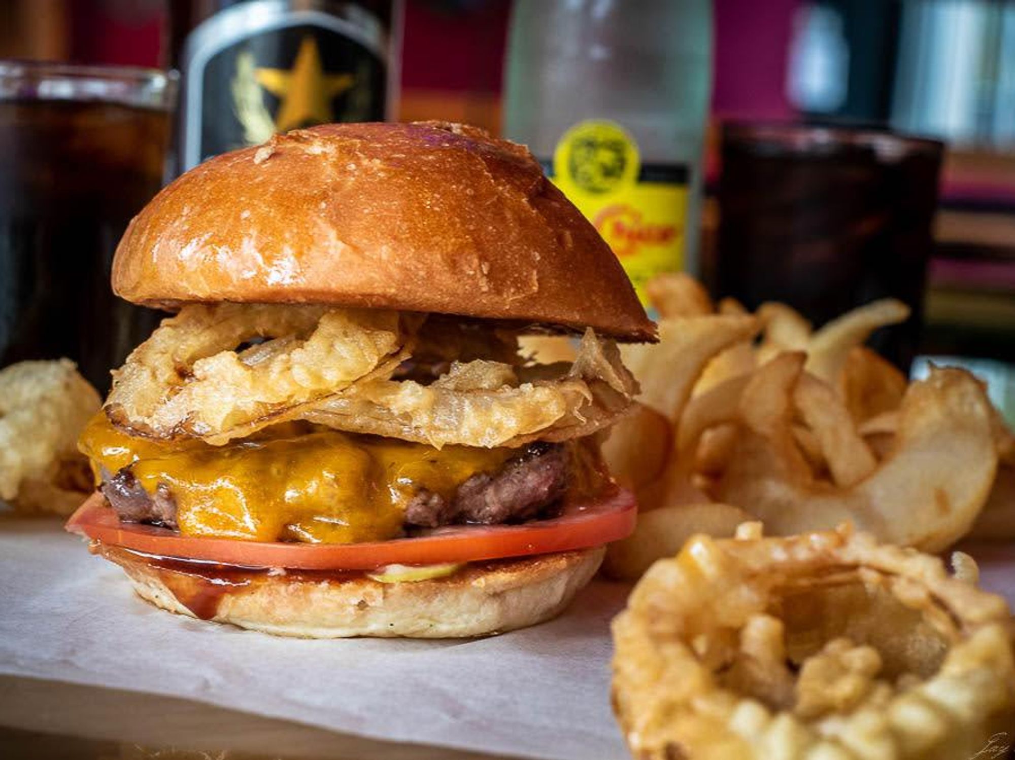 Luck's Tokyo BBQ burger