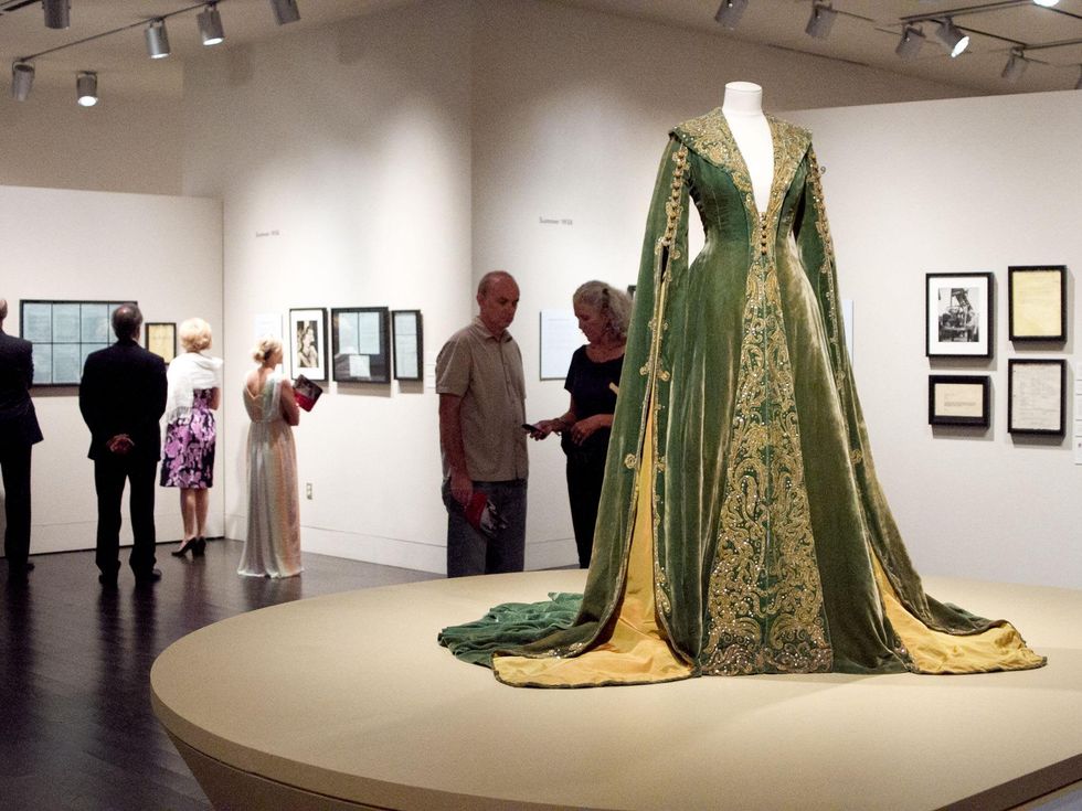 Making of Gone With the Wind at Harry Ransom Center Scarlett O'Hara Green Velvet Dressing Gown