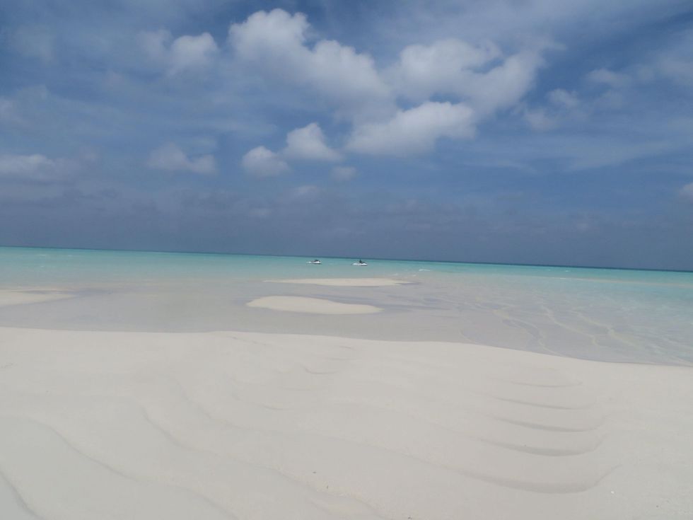 Maldives view from sandbar