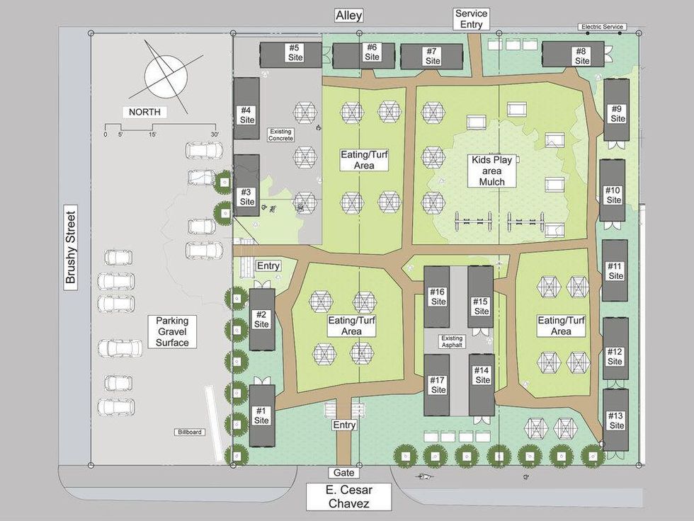 map for location of GoodLife Food Park in East Austin