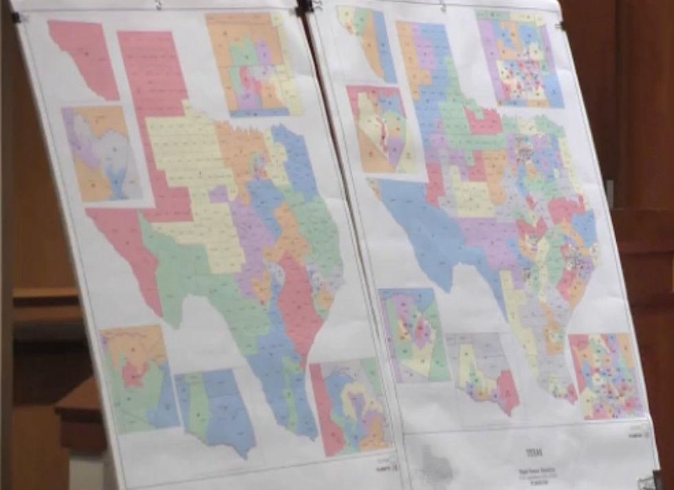 Maps of the redistricting of Texas