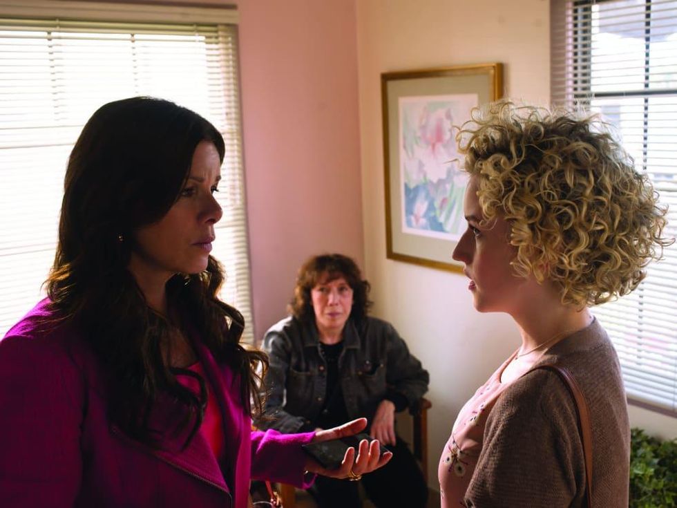 Marcia Gay Harden, Lily Tomlin and Julia Garner in Grandma