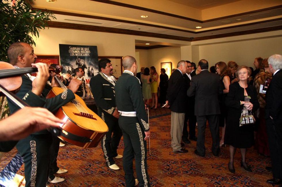 Mariachi Relampago greeting Gala guests at the Four Seasons Hotel