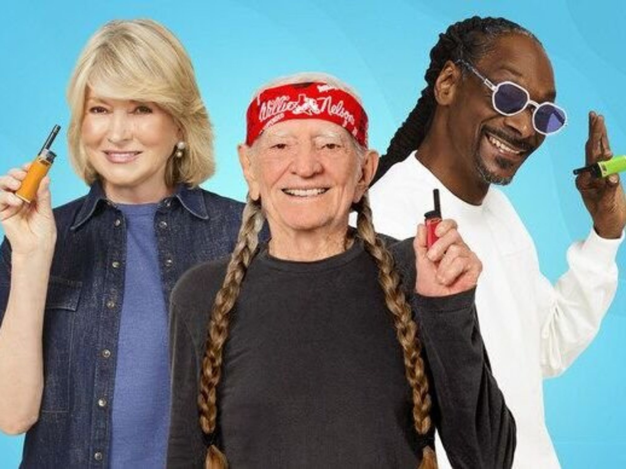 Martha Stewart, Willie Nelson, Snoop Dogg