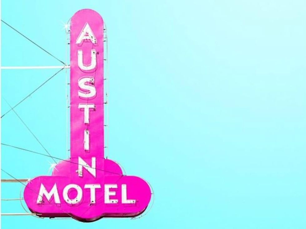 Matt Crump Austin photographer Candy Minimal Austin Motel sign South Congress