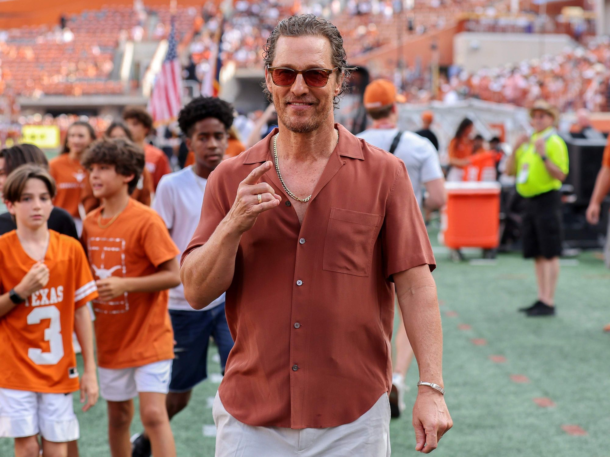 Matthew McConaughey at UT game