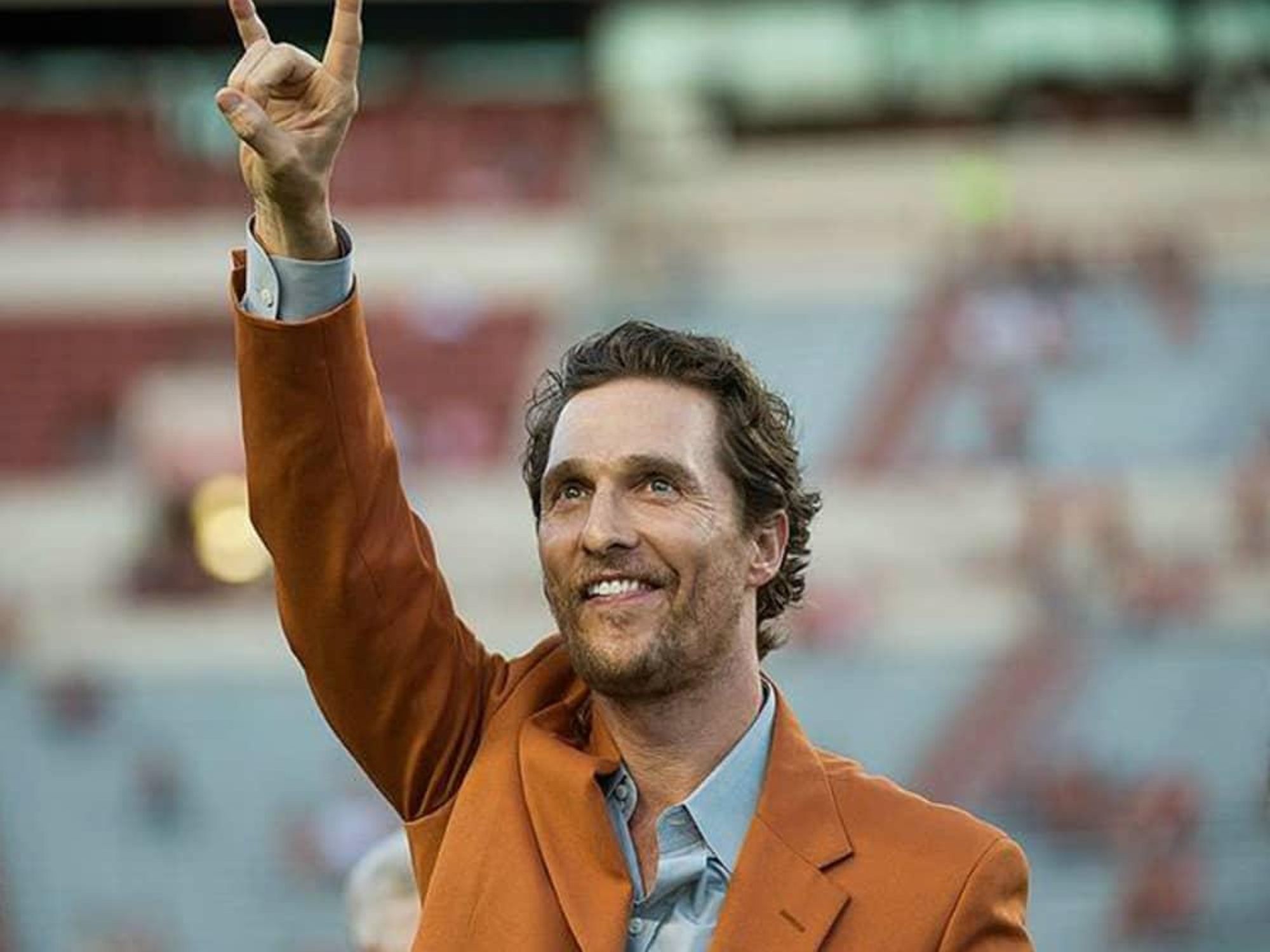 Matthew McConaughey University of Texas Austin longhorn hook em