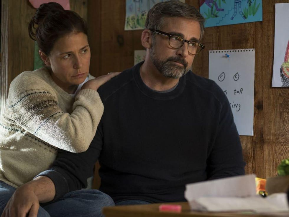 Maura Tierney and Steve Carell in Beautiful Boy